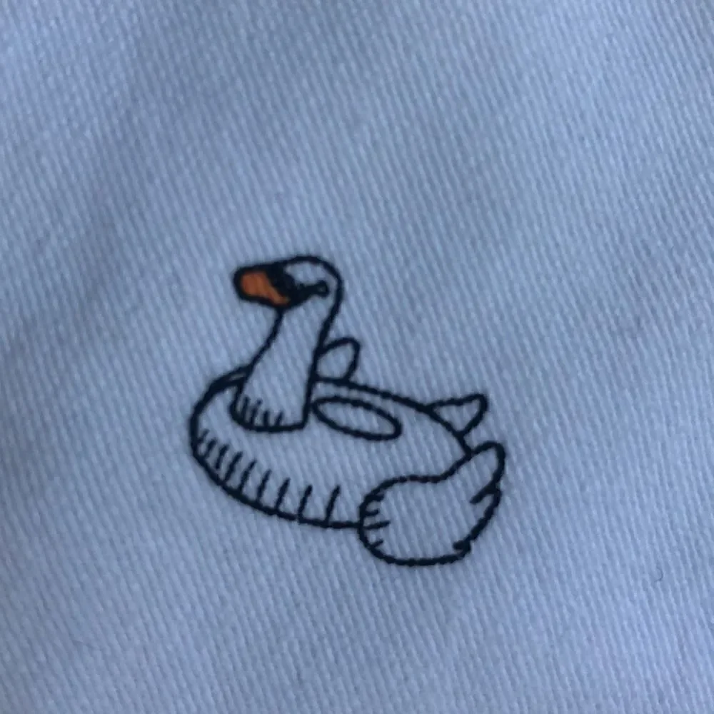 Men’s size 36 Raw Yarn Industries cotton chino white shorts summer ducky floats